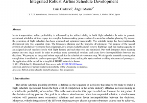 College Of Marin Academic Schedule Pdf Integrated Robust Airline Schedule Development