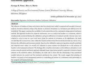 College Of Marin Academic Schedule Pdf soil Erosion Analysis In Bamboo Planted Sites Using Paired