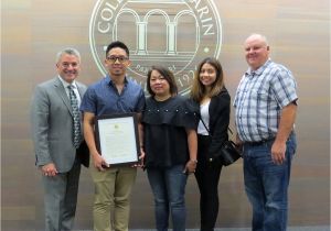 College Of Marin Counseling Appointment Board Commends Nursing Student Mario Monte for Heroism During Tubbs