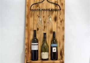 Conversation Piece Wine Rack Wooden Rustic Metal Rake Wine and Glass Holder Molly 39 S