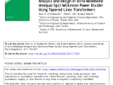 Cookies by Design Mentor Ohio Pdf Analysis and Design Of Ultra Wideband Unequal Split Wilkinson