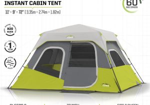 Core 6 Person Instant Cabin Tent Reviews Core 6 Person Instant Cabin Tent 11 39 X 9 39 Campings