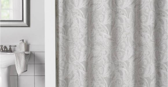 Cortinas De Bano En Walmart Product Image for Flatiron Linen Paisley Shower Curtain Bathroom