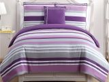 Cotton Vs Polyester Fill Comforter Shop Vcny Ava Purple Stripe Reversible 4 Piece Cotton Comforter Set