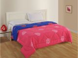 Cotton Vs Polyester Fill Comforter Swayam Single Poly Cotton Geometrical Pink Comforter Buy Swayam