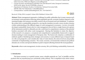 County Waste Chester Va Pdf A Holistic Sustainability Framework for Waste Management In