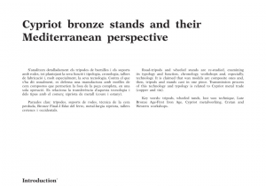 Craftmaster Water Heater Age Pdf Cypriot Bronze Stands and their Mediterranean Perspective