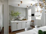 Cromarty Farrow and Ball Kitchen Cabinets Subway Tile Brass Hardware Lisa Gutow Design New Home