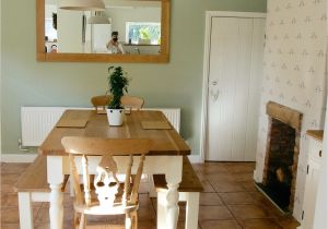 Cromarty Farrow and Ball Kitchen Country Inspired Dining Room Beam Fire Place Cream Country Pine