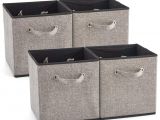 Cube Storage Bins 13x15x13 Ezoware 4 Pack Fabric Foldable Cubes Bin organizer Container with