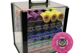 Custom Clay Poker Chip Sets 1000pcs Laurel Crown Ceramic Poker Chips Set Acrylic Case
