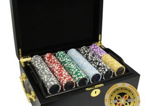 Custom Clay Poker Chip Sets 500 14g Ultimate Clay Poker Chips Set Mahogany Case Custom