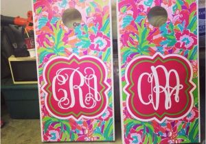 Custom Corn toss Decals Monogram Corn Hole Board Decals