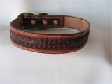 Custom Hand tooled Leather Dog Collars Custom Hand tooled Leather Dog Collar