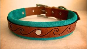 Custom Hand tooled Leather Dog Collars Handmade Leather Dog Collar with Hand tooled by theleafleather