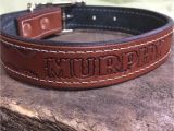 Custom Hand tooled Leather Dog Collars Leather Dog Collar Hand tooled Personalized with Dog 39 S