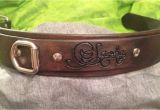 Custom tooled Leather Dog Collars Personalized Hand tooled Leather Dog Collar