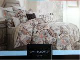 Cynthia Rowley Bedding Duvet Set Paisley King Comforter Sets Size Duvet Covers Blue Luxury