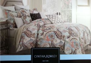 Cynthia Rowley Bedding Duvet Set Paisley King Comforter Sets Size Duvet Covers Blue Luxury