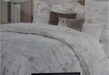 Cynthia Rowley Paris Bedding Set Cynthia Rowley Paris Eiffel tower Postcards White Gray Tan