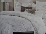 Cynthia Rowley Paris Bedding Set Cynthia Rowley Paris Eiffel tower Postcards White Gray Tan