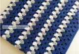 Dallas Cowboys Colors Yarn Large Crochet Baby Blanket In Dallas Cowboy Colors