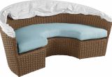 Daybed that Converts to Queen Palisades Brown Daybed with Blue Cushions Outdoor Daybeds Blue