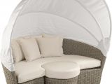 Daybed that Converts to Queen Palisades Gray Daybed with Natural Cushions Outdoor Daybeds White