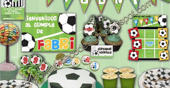 Decoracion De Futbol Para Cumpleaños Infantiles todo Personalizado Golosinas Candy Bar Etiquetas souvenirs