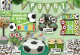 Decoracion De Mesa Para Cumpleaños De Futbol todo Personalizado Golosinas Candy Bar Etiquetas souvenirs