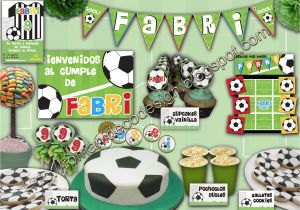 Decoracion Para Cumpleaños Tematica Futbol todo Personalizado Golosinas Candy Bar Etiquetas souvenirs