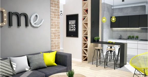 Decoracion Salas Y Comedores Juntos Projekt Mieszkania W Warszawie Salon Styl Industrialny Zdja Cie