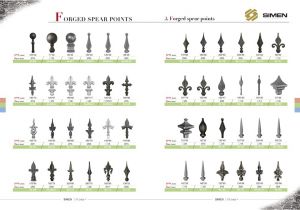 Decorative Wrought Iron Fence toppers Cast Iron Spear Finial Spire ornamental Wrought Iron Fence