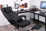 Desk Chair with Leg Rest Gaming Swivel Chair with Foldable Headrest Office Chair