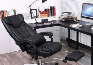 Desk Chair with Leg Rest Gaming Swivel Chair with Foldable Headrest Office Chair