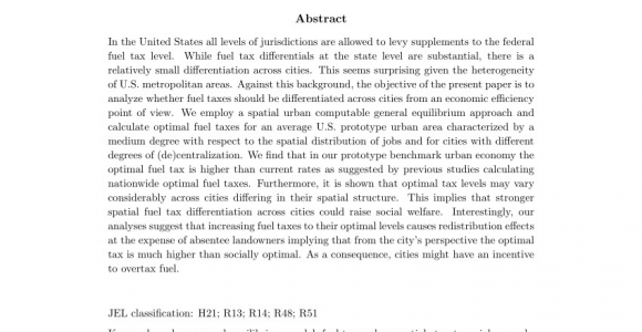 Destin Fl Sales Tax Rate Pdf Optimal Fuel Tax and Heterogeneity Of Cities