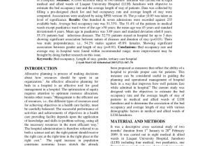 Different Types Of Hospital Beds Ppt Pdf Bed Occupancy Rate and Length Of Stay Of Patients In Medical