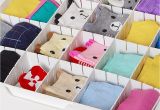 Diy Bra and Underwear Drawer organizer 6pcs Set Adjustable Wardrobe Drawer Divider Storage Clapboard for