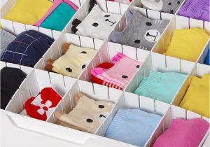 Diy Bra and Underwear Drawer organizer 6pcs Set Adjustable Wardrobe Drawer Divider Storage Clapboard for