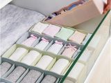 Diy Bra and Underwear Drawer organizer Practical 5grid Tie Bra Underwear socks Drawer Storage Box Jewelry