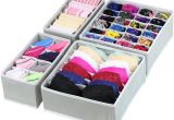 Diy Bra and Underwear Drawer organizer Simplehouseware Closet Underwear organizer Drawer Divider 4 Set