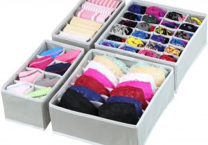 Diy Bra and Underwear Drawer organizer Simplehouseware Closet Underwear organizer Drawer Divider 4 Set