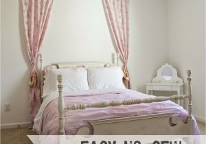 Diy Canopy Bed without Drilling Easy No Sew Curtain Canopy Little Girl Bedroom Progress Bless Er