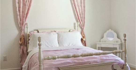 Diy Canopy Bed without Drilling Easy No Sew Curtain Canopy Little Girl Bedroom Progress Bless Er