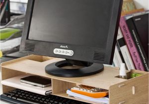Diy Monitor Stand Wood 2019 Diy Desktop Computer Monitor Riser Stand Desktop Wooden Monitor