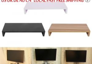 Diy Monitor Stand Wood Wooden Monitor Stand Pc Led Lcd Computer Monitor Riser Desktop