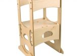 Diy toddler Step Stool with Rails Learning tower Woodworking Plans Awesome Red Learning