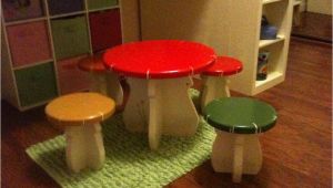 Diy toddler Step Stool with Rails Plans Diy Kids Mushroom Table and toad Stools Updated Outdoors Diy