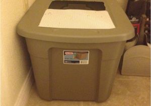 Diy top Entry Litter Box Easy Diy top Entry Cat Litter Box I Made This Myself I