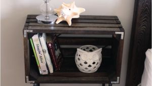 Diy Wood Crate Nightstand Diy Crate Nightstands Inspiration Made Simple